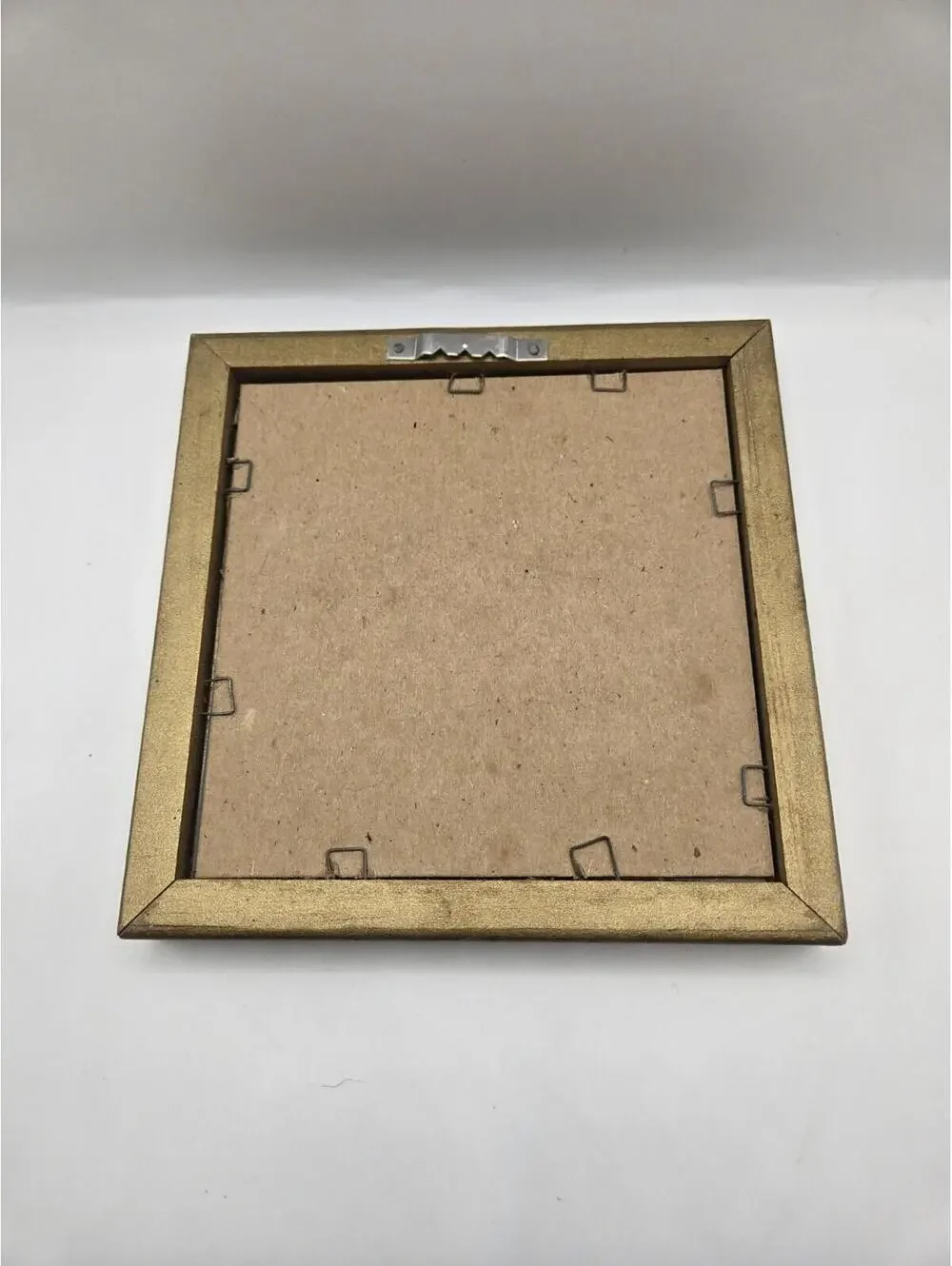 Vintage Hart Lake Square Distressed Gold Framed Accent Wall Mirror 6